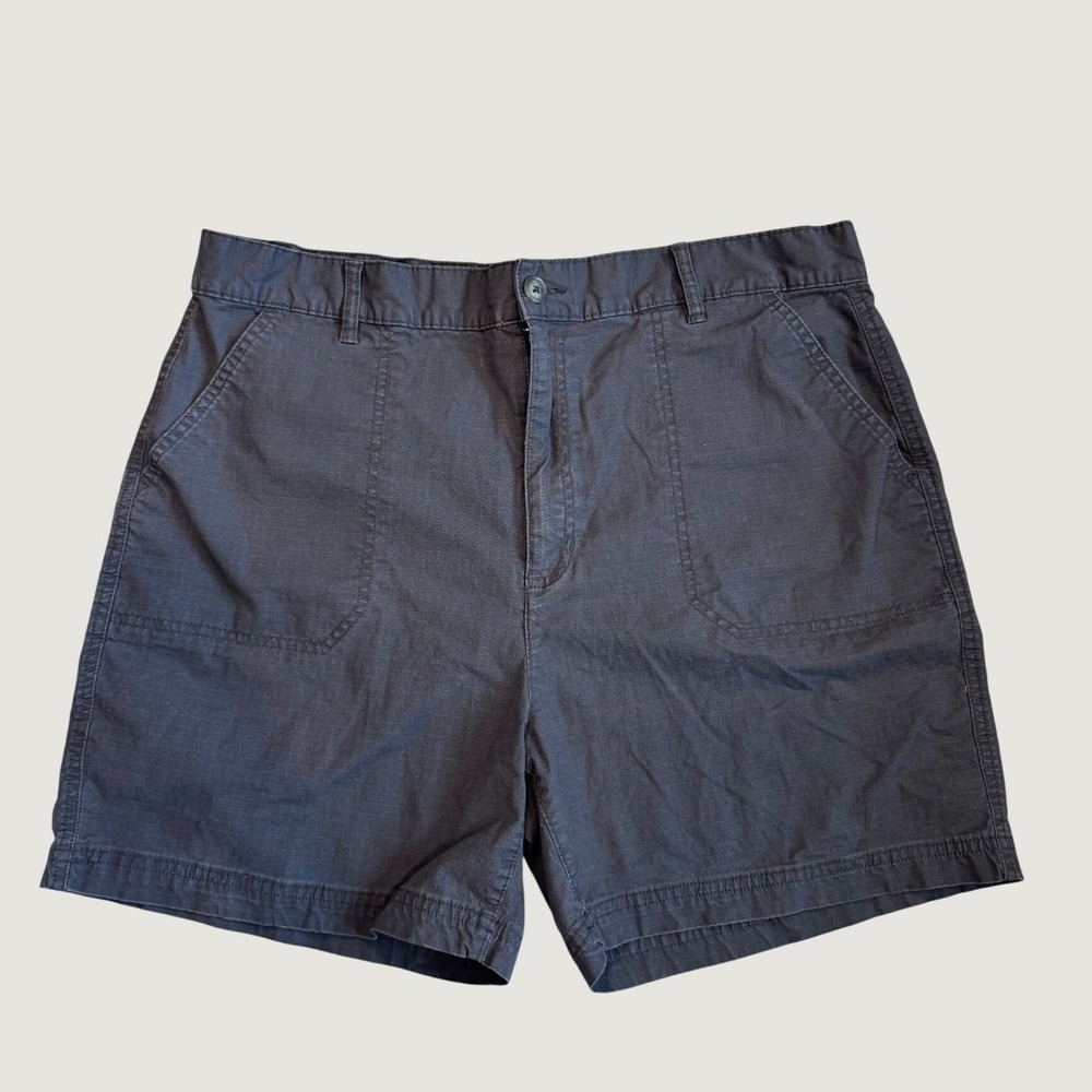 Eddie Bauer Ripstop Cargo Shorts Womens T14 Grey Excellent Hiking Outdoor